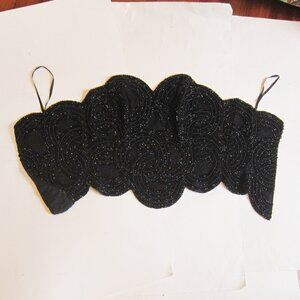 Black Oleg Cassini bustier, one-of-a-kind